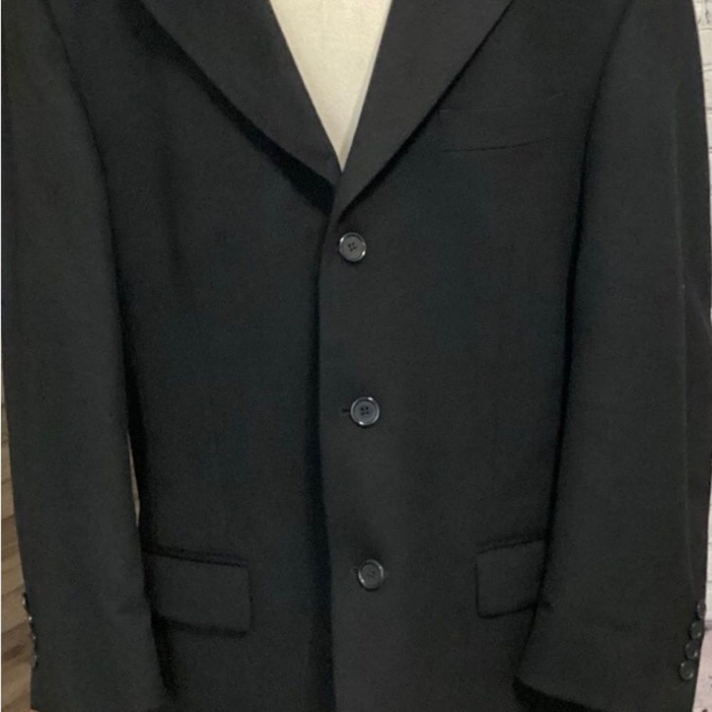 Giorgio Valentini Blazer Jacket Men’s Size 40R Color Black Wool & Cashmere